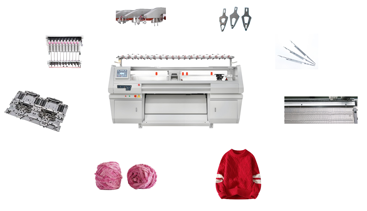 flat knitting machine product
